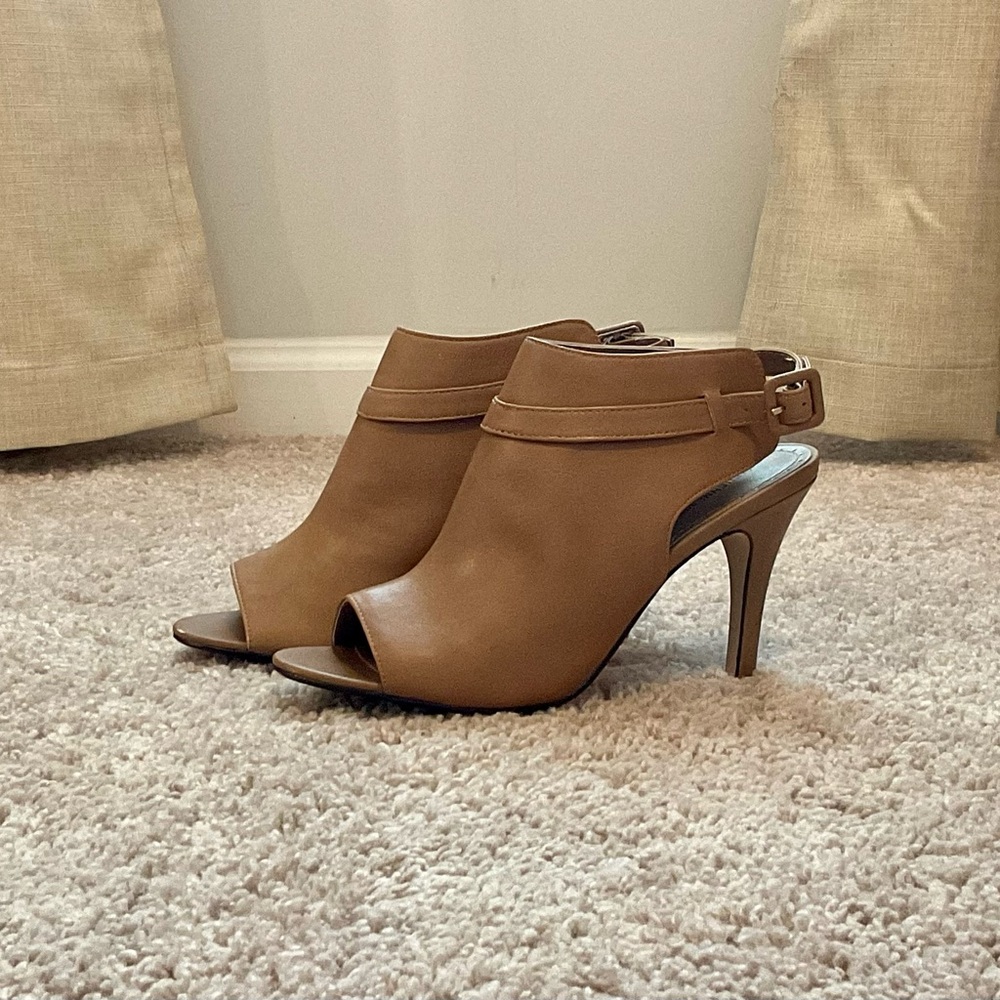 Adrienne Vittadini Gideon Peep Toe Bootie